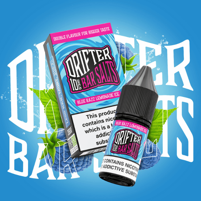Drifter Bar Nic Salt | £1 - Avalanche Vapes Blue Razz Lemonade Ice10mg