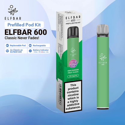 ElfBar 600 Prefilled Kit | £3.50 - Avalanche Vapes Apple PeachKIT
