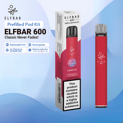 ElfBar 600 Prefilled Kit | £3.50 - Avalanche Vapes Cherry IceKIT