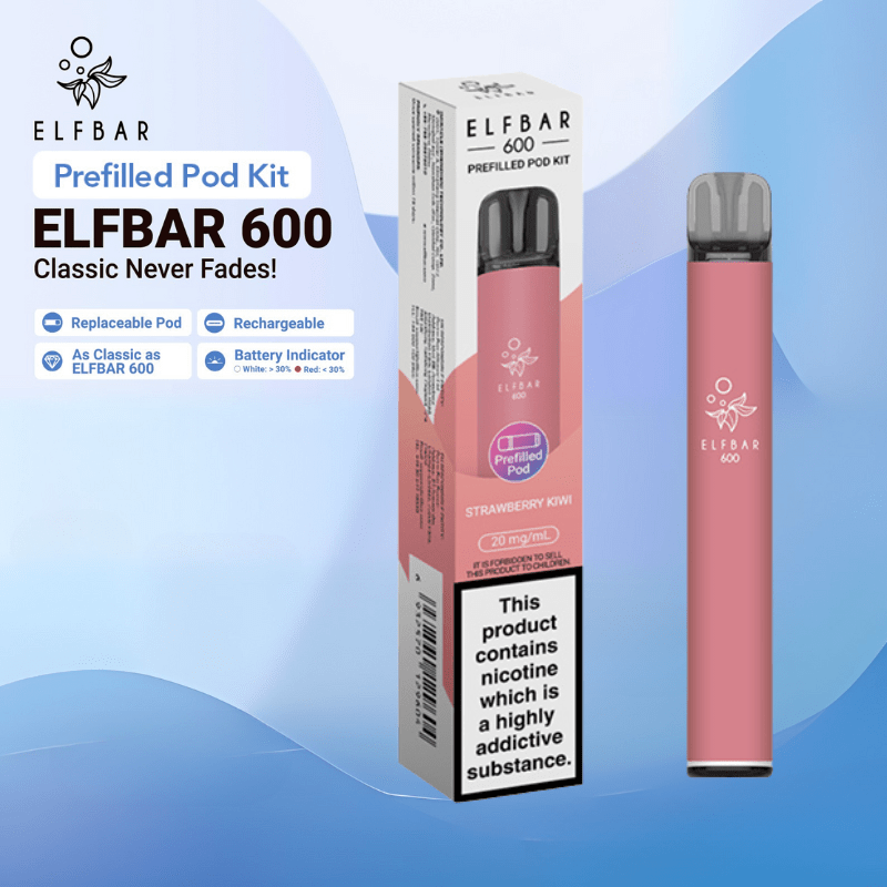 ElfBar 600 Prefilled Kit | £3.50 - Avalanche Vapes Strawberry IceKIT