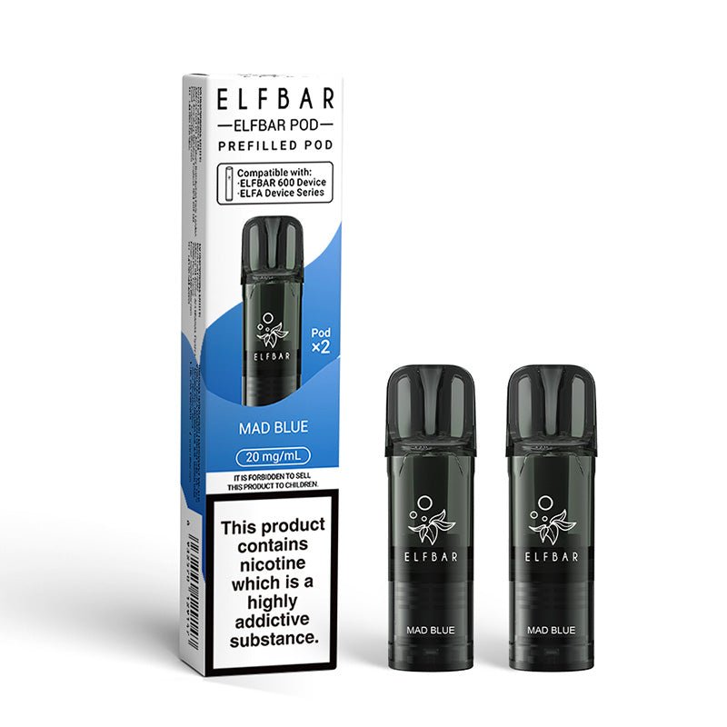 ElfBar 600 Prefilled Pods | 10 for £32 | £4 - Avalanche Vapes Mad BlueSINGLE