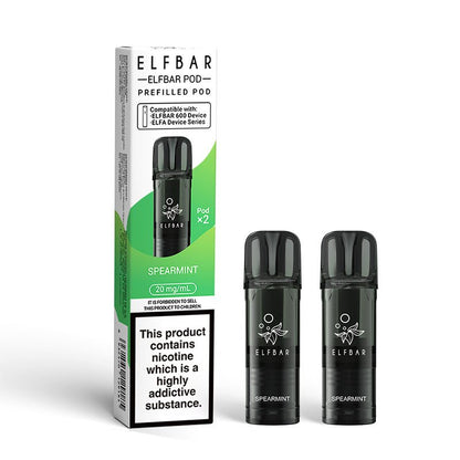 ElfBar 600 Prefilled Pods | 10 for £32 | £4 - Avalanche Vapes SpearmintSINGLE