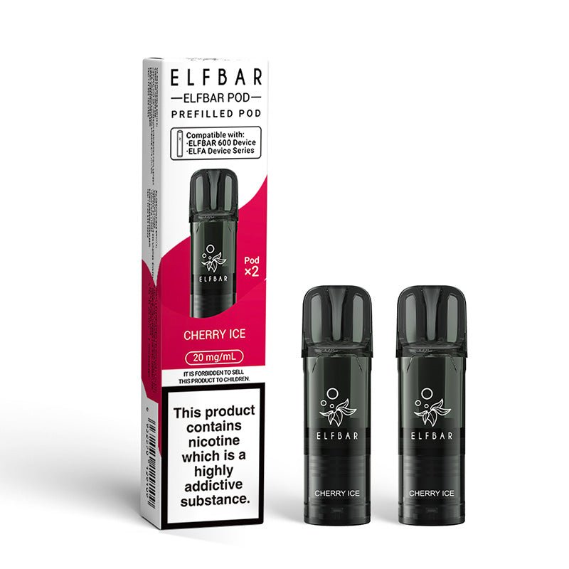 ElfBar 600 Prefilled Pods | 10 for £32 | £4 - Avalanche Vapes Cherry IceSINGLE