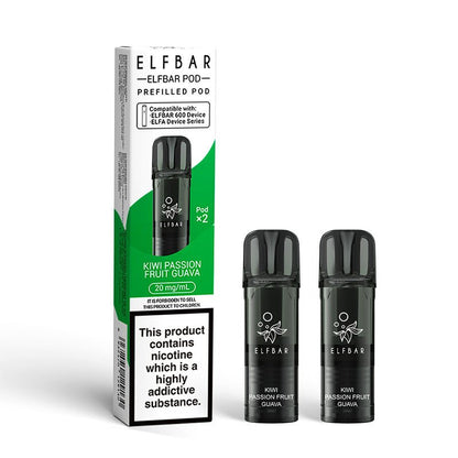 ElfBar 600 Prefilled Pods | 10 for £32 | £4 - Avalanche Vapes Kiwi Passionfruit GuavaSINGLE