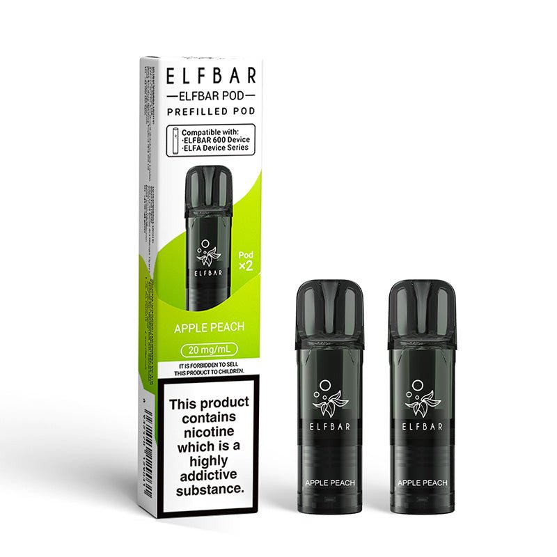 ElfBar 600 Prefilled Pods | 10 for £32 | £4 - Avalanche Vapes Apple PeachSINGLE