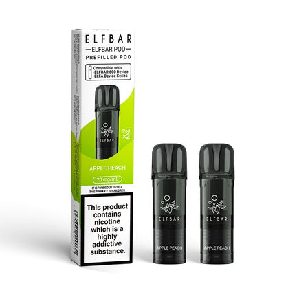 ElfBar 600 Prefilled Pods | 10 for £32 | £4 - Avalanche Vapes Apple PeachSINGLE