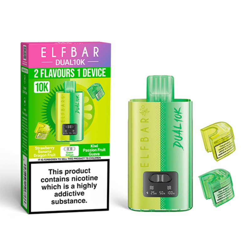 Elfbar Dual 10K Prefilled Kit | £5 - Avalanche Vapes Green Edition