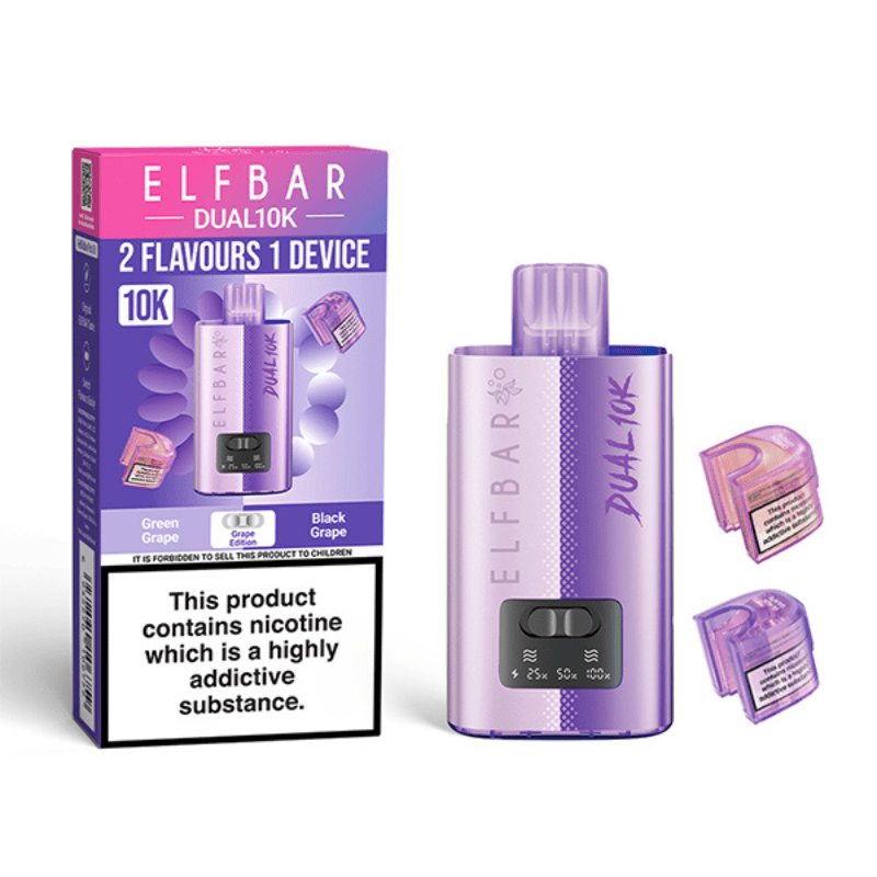 Elfbar Dual 10K Prefilled Kit | £5 - Avalanche Vapes Grape Edition