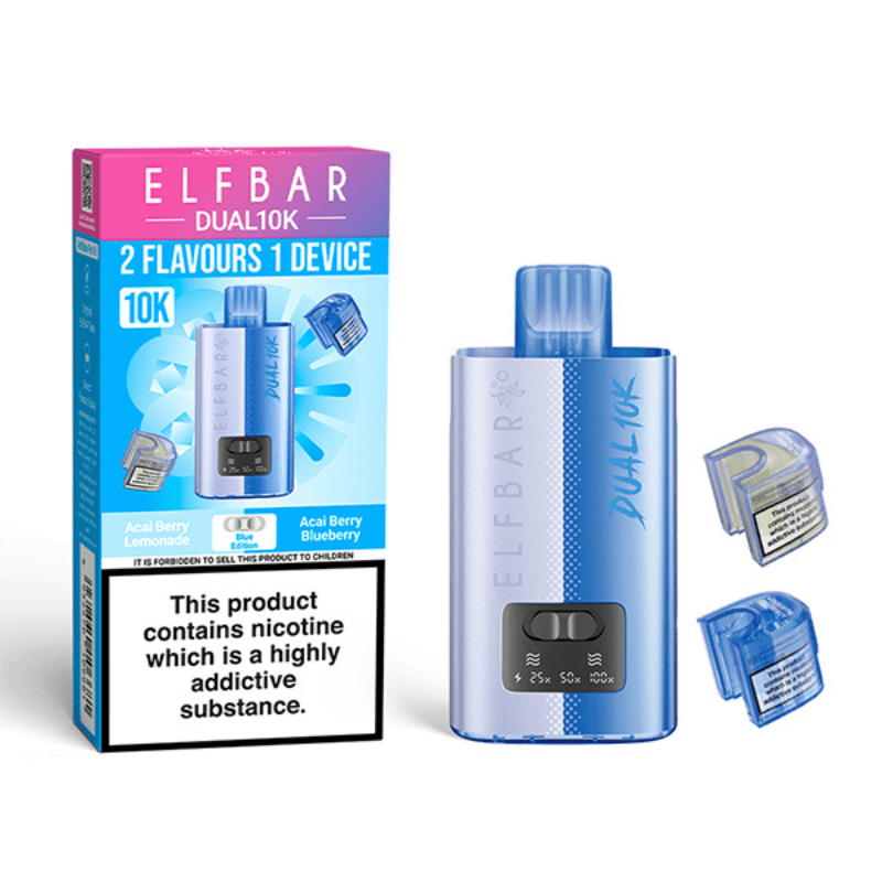 Elfbar Dual 10K Prefilled Kit | £5 - Avalanche Vapes Blue Edition
