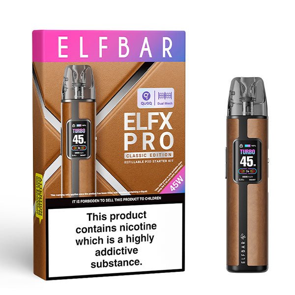 Elfbar ELFX Pro Kit | £19 - Avalanche Vapes Cowboy Brown