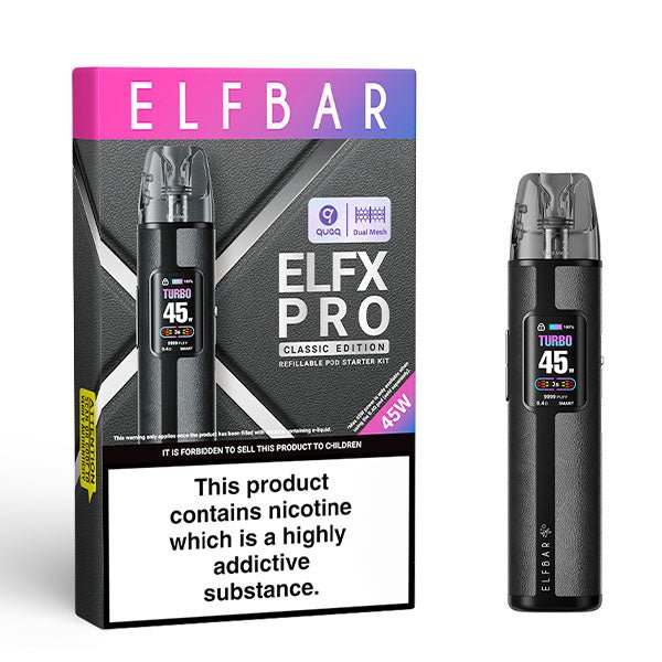 Elfbar ELFX Pro Kit | £19 - Avalanche Vapes Black