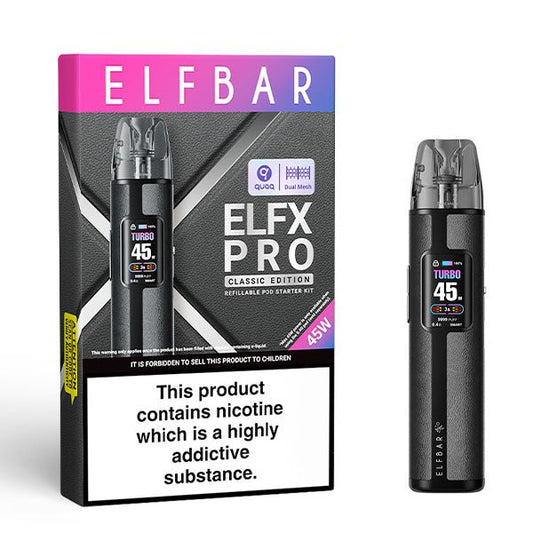 Elfbar ELFX Pro Kit | £19 - Avalanche Vapes Black
