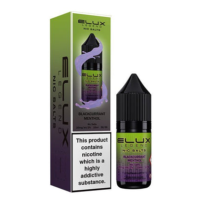 Elux Nic Salt | £1.80 - Avalanche Vapes Blackcurrant Menthol10mg