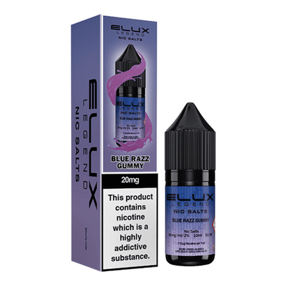 Elux Nic Salt | £1.80 - Avalanche Vapes Blue Razz Gummy10mg