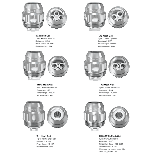 Freemax TX/TNX Mesh Series Coils | From £12 - Avalanche Vapes TX4 0.15Ohm