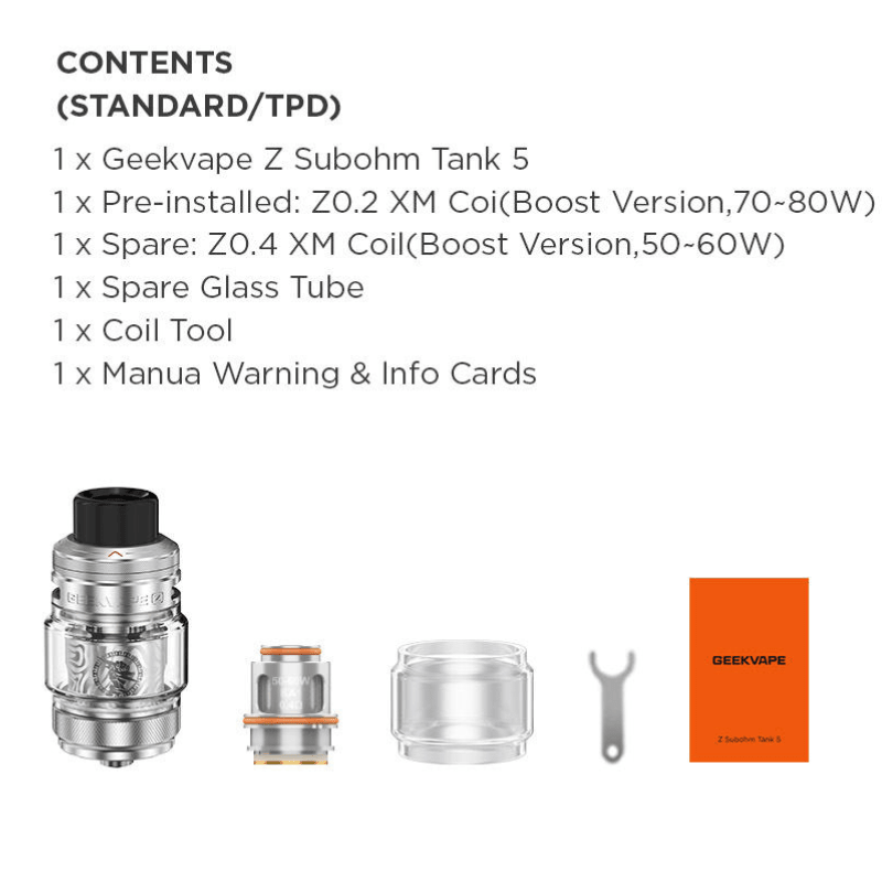 best 5ml vape tank uk Geekvape Z Subohm 5 Tank | Z Series Coils