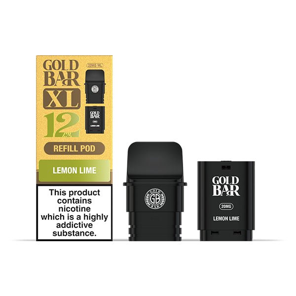 Gold Bar XL Prefilled Pods | £6 - Avalanche Vapes Lemon LimePODS
