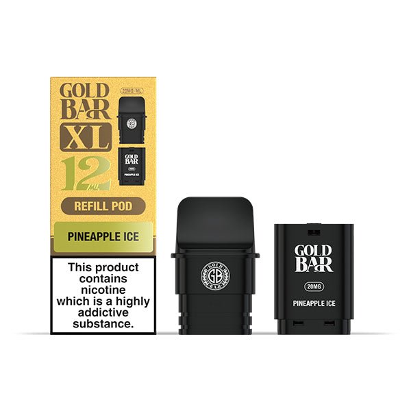 Gold Bar XL Prefilled Pods | £6 - Avalanche Vapes Pineapple IcePODS