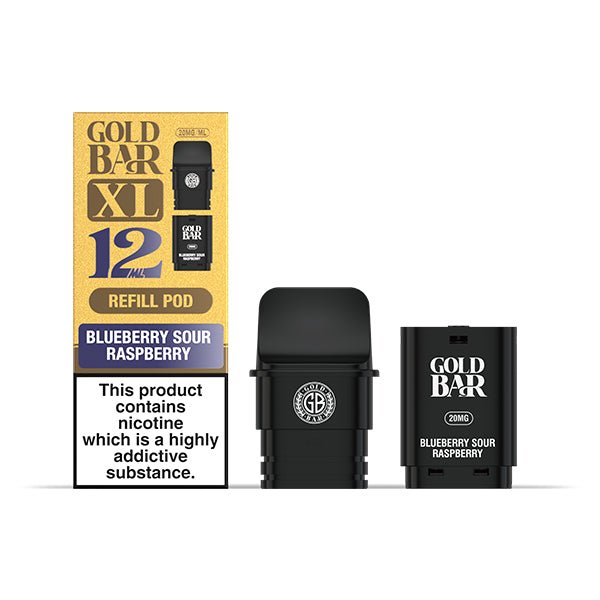 Gold Bar XL Prefilled Pods | £6 - Avalanche Vapes Blueberry Sour RaspberryPODS