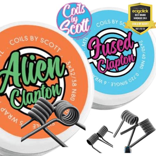 Hand Made Coils by Scott | From £4 - Avalanche Vapes 0.11 Ω Alien Clapton