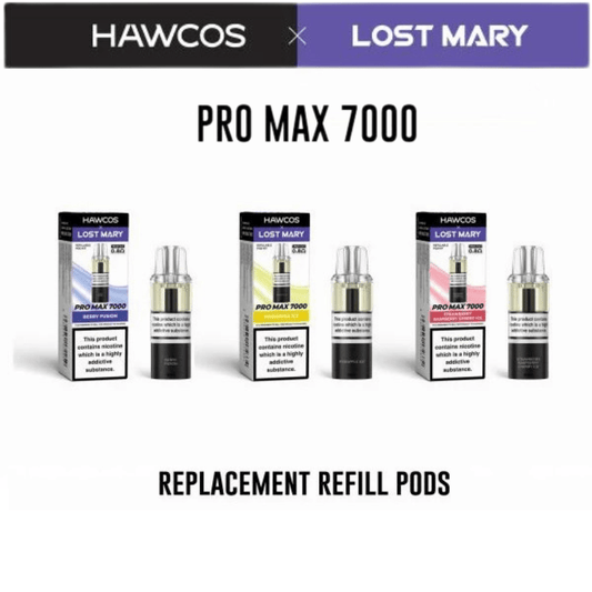 Hawcos x Lost Mary Pro Max Pods | £5 - Avalanche Vapes Blue Razz GamiPODS