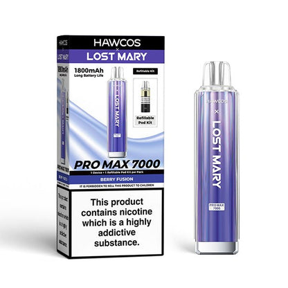 Hawcos x Lost Mary Pro Max Prefilled Kit | £6 - Avalanche Vapes Blueberry Sour RaspberryKIT