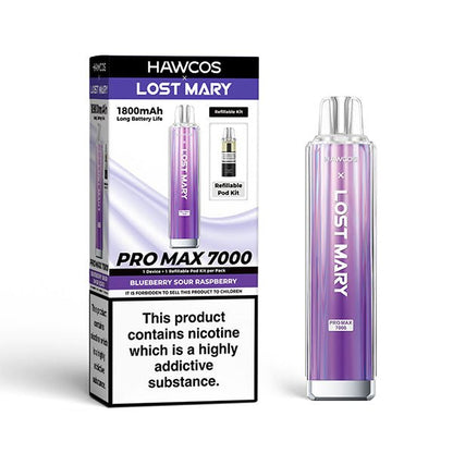 Hawcos x Lost Mary Pro Max Prefilled Kit | £6 - Avalanche Vapes Blueberry Sour RaspberryKIT