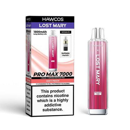 Hawcos x Lost Mary Pro Max Prefilled Kit | £6 - Avalanche Vapes Juicy PeachKIT