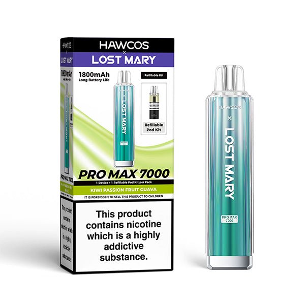 Hawcos x Lost Mary Pro Max Prefilled Kit | £6 - Avalanche Vapes Kiwi Passion Fruit GuavaKIT