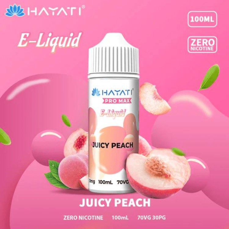 Hayati Pro Max 70/30 | 100ml + 2 Nics | £5 - Avalanche Vapes Juicy Peach