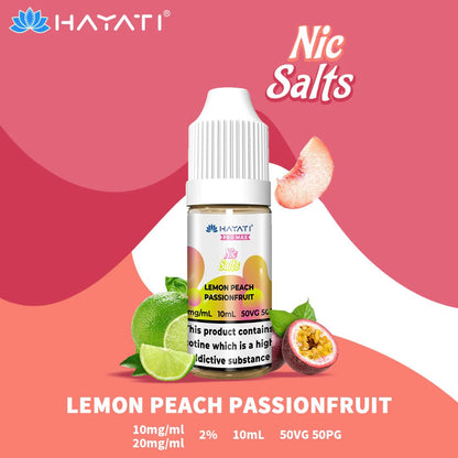 Hayati Pro Max Nic Salt | £1.79 - Avalanche Vapes Lemon Peach Passionfruit20mg