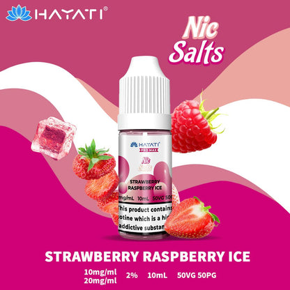 Hayati Pro Max Nic Salt | £1.79 - Avalanche Vapes Strawberry Raspberry Ice20mg