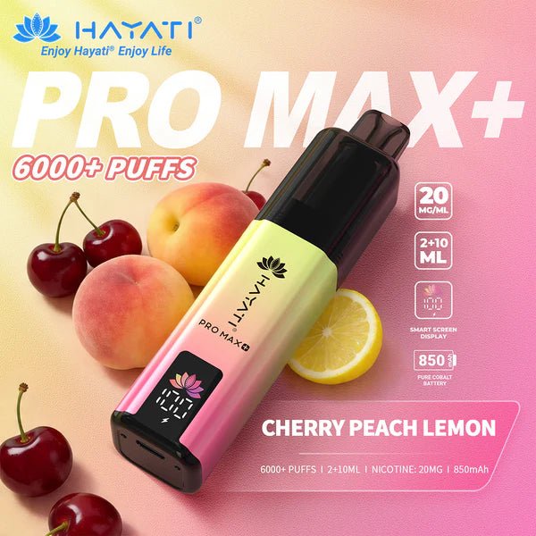 Hayati Pro Max+ Prefilled Kit | From £4 - Avalanche VapesCherry Peach LemonKIT