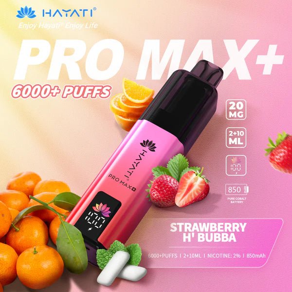 Hayati Pro Max+ Prefilled Kit | From £4 - Avalanche VapesStrawberry HBubbaKIT