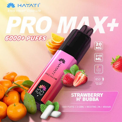Hayati Pro Max+ Prefilled Kit | From £4 - Avalanche VapesStrawberry HBubbaKIT