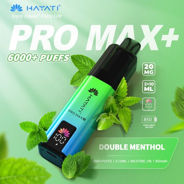 Hayati Pro Max+ Prefilled Kit | From £4 - Avalanche VapesDouble MentholKIT