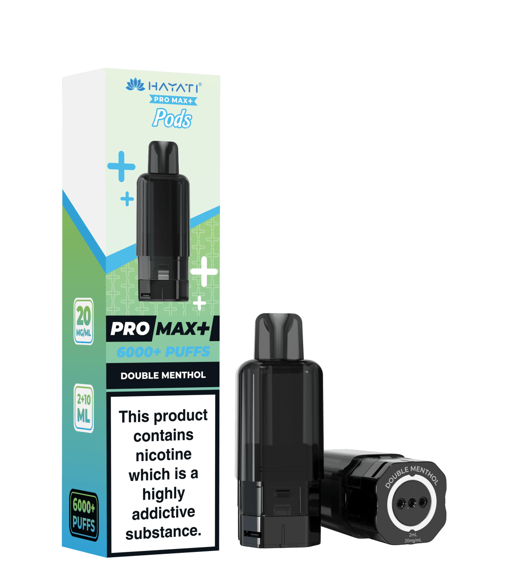 Hayati Pro Max+ Prefilled Pods | £5 - Avalanche Vapes Double MentholPODS