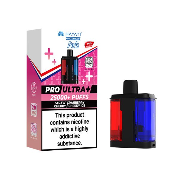 Hayati Pro Ultra+ PODS | £7 - Avalanche Vapes Straw' Cranberry Cherry / Cherry IcePODS
