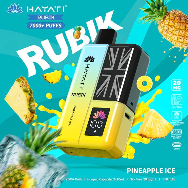 Hayati Rubik 7K Prefilled Kit | £4 - Avalanche Vapes Pineapple IceKIT