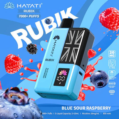 Hayati Rubik 7K Prefilled Kit | £4 - Avalanche Vapes Blue Razz GBKIT