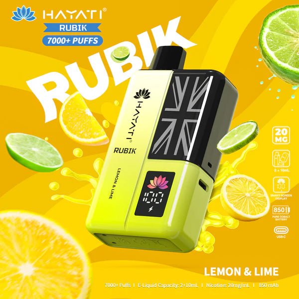 Hayati Rubik 7K Prefilled Kit | £4 - Avalanche Vapes Lemon & LimeKIT