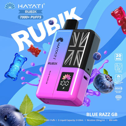 Hayati Rubik 7K Prefilled Kit | £4 - Avalanche Vapes Blue Razz GBKIT