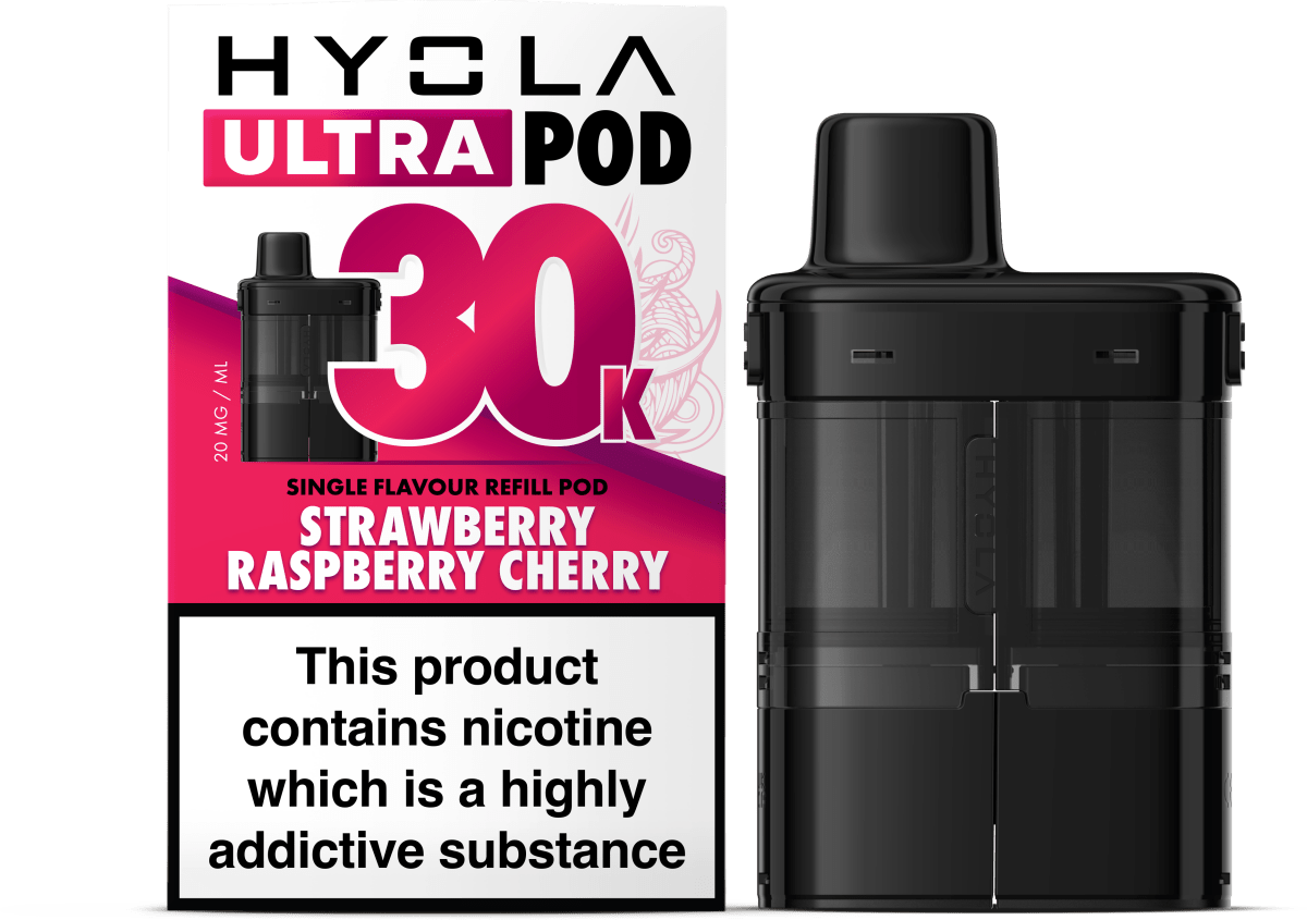 Hyola Ultra 30K Prefilled Pods | £6 - Avalanche Vapes Strawberry Raspberry CherryPODS
