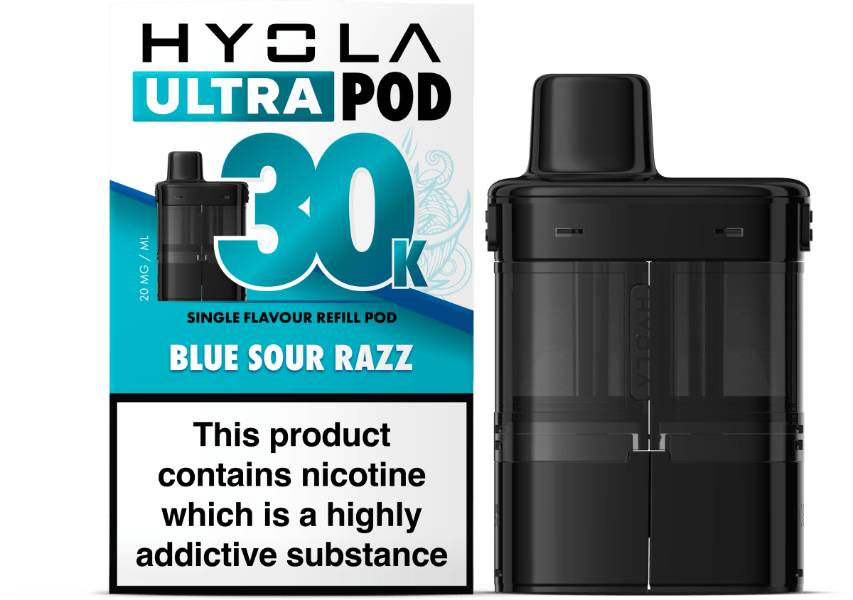 Hyola Ultra 30K Prefilled Pods | £6 - Avalanche Vapes Blue Sour RazzPODS