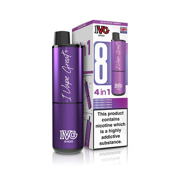 IVG 2400 Prefilled Kit | £6 - Avalanche Vapes Blue Raspberry IceKIT