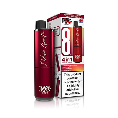 IVG 2400 Prefilled Kit | £6 - Avalanche Vapes Red Raspberry EditionKIT
