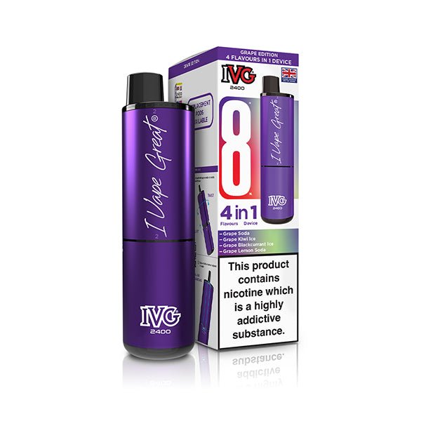 IVG 2400 Prefilled Kit | £6 - Avalanche Vapes Grape IceKIT