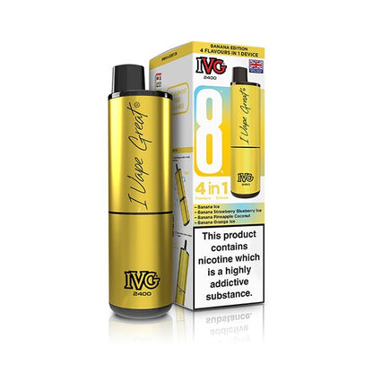 IVG 2400 Prefilled Kit | £6 - Avalanche Vapes Banana EditionKIT