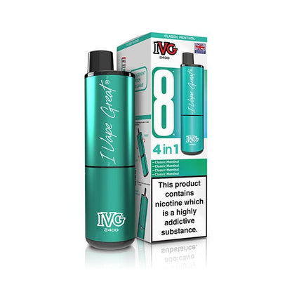 IVG 2400 Prefilled Kit | £6 - Avalanche Vapes Classic MentholKIT