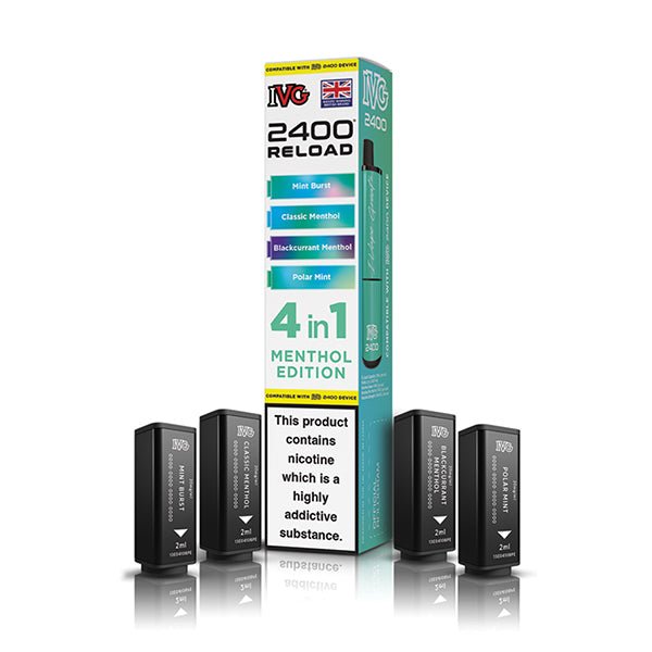 IVG 2400 Reload PODS | £5.50 - Avalanche Vapes Menthol EditionPODS